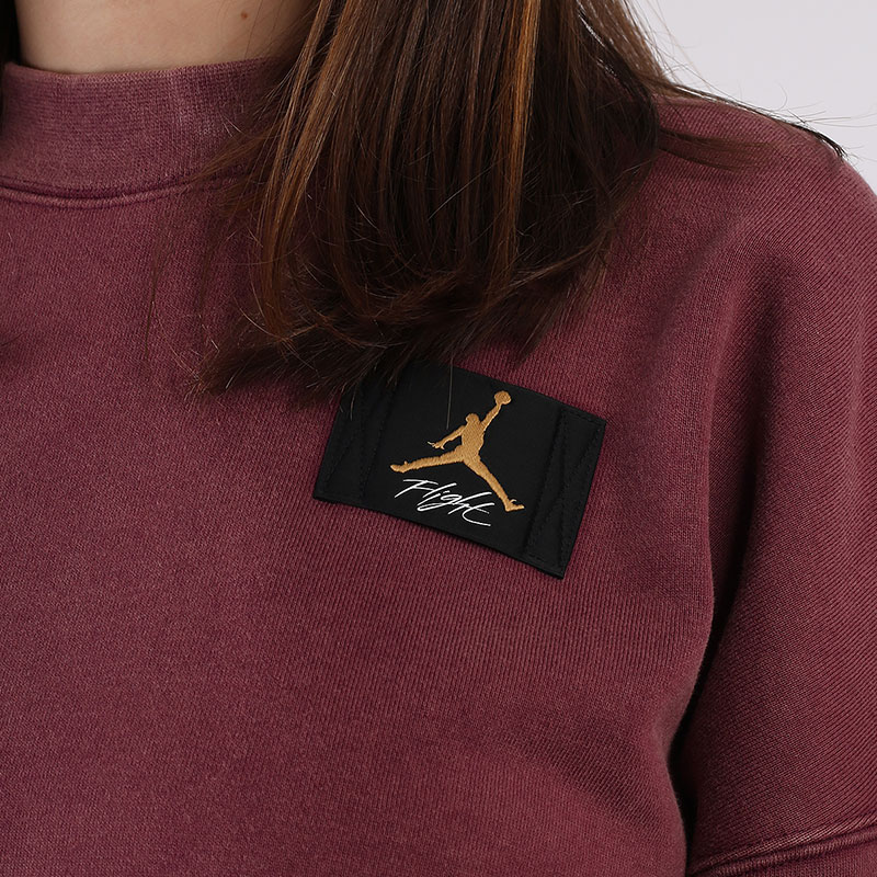 Женская толстовка Jordan Flight Fleece Crew (CV7783-610)  - цена, описание, фото 3